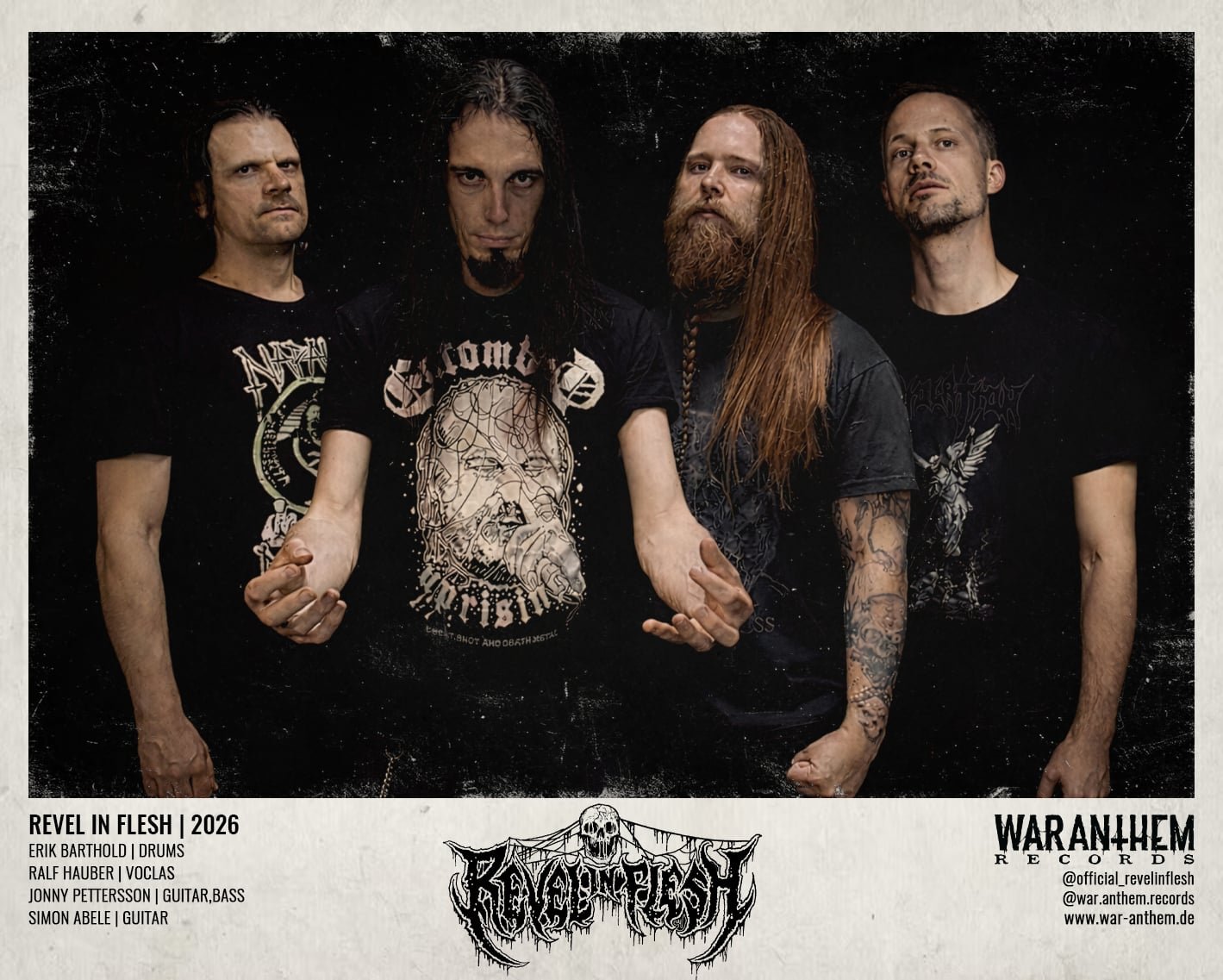 REVEL IN FLESH apresenta a nova formação e prepara novo álbum!